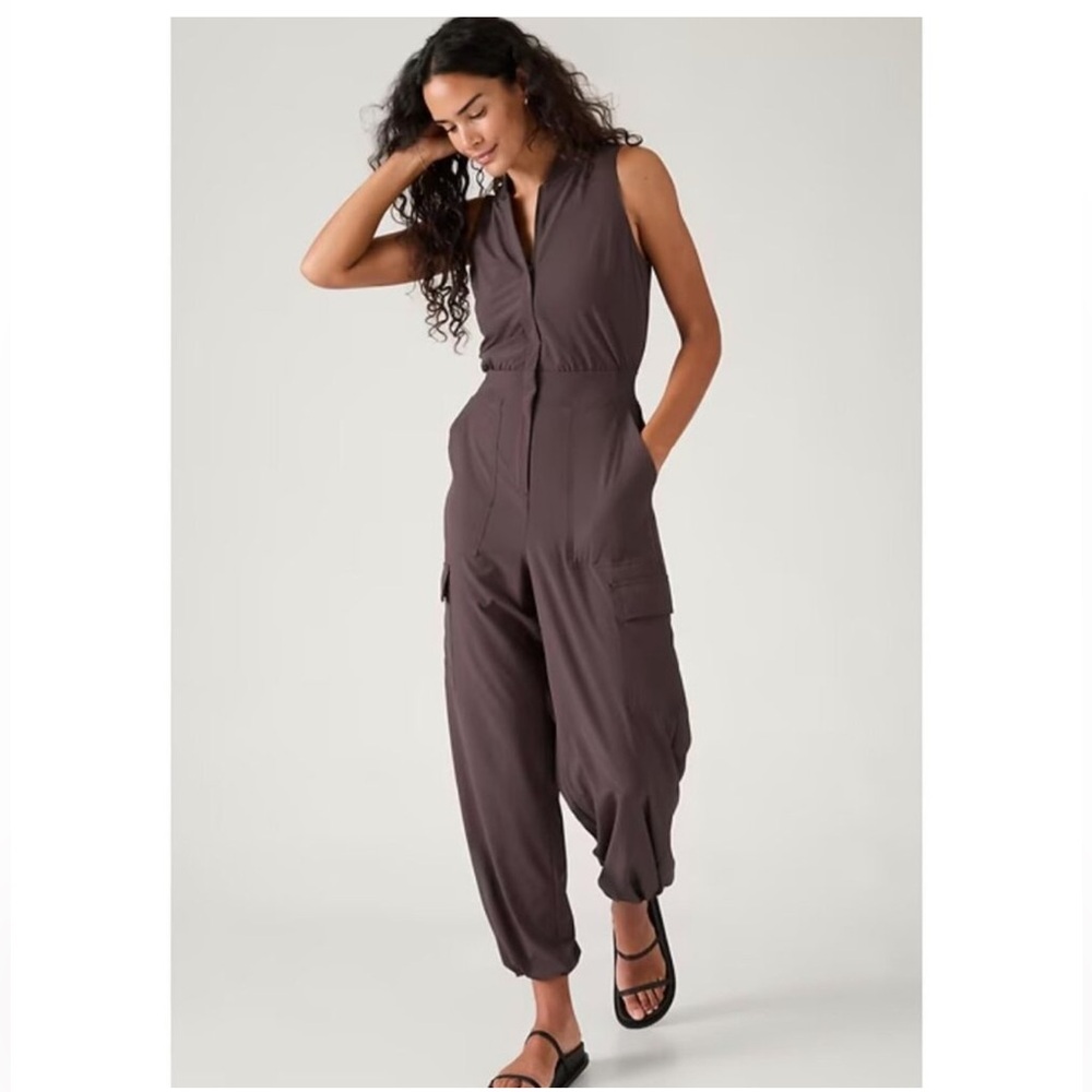Athleta Brooklyn Utility Jumpsuit in Shale